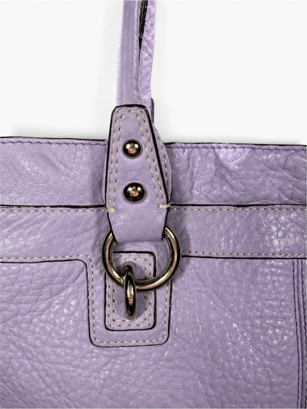 Coach Lavender Leather Shoulder Tote